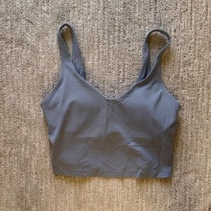 Lululemon Athletica Slate Blue Cropped Align Top